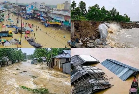 সাত জেলায় বন্যা ও পাহাড়ধসে নিহত ৫৭