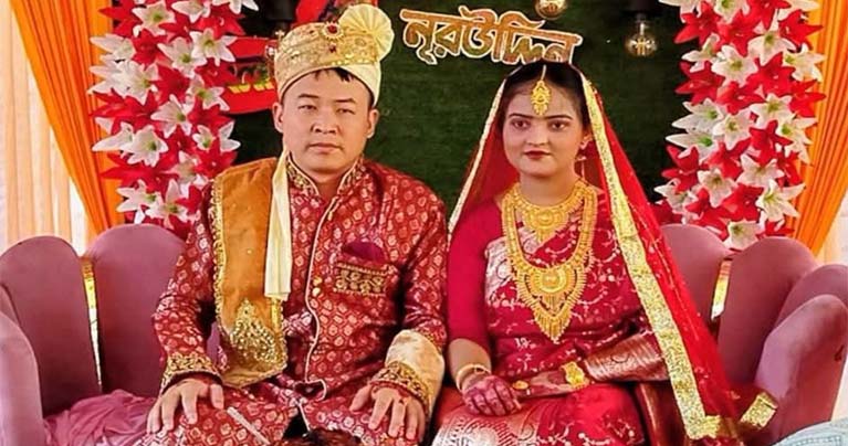 চীন থেকে নেত্রকোনায় এসে তরুণীকে বিয়ে যুবকের