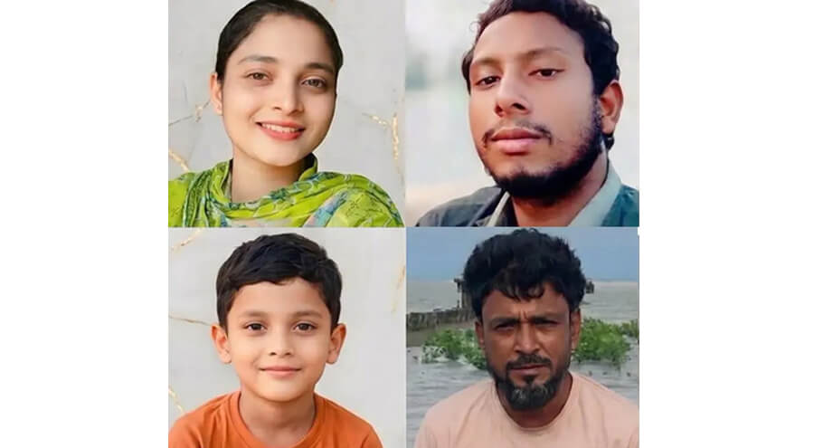 মেঘনায় ট্রলারডুবি: মায়ের পর মিলল তিন সন্তানের মরদেহ, নিখোঁজ বাবা